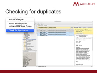 Checking for duplicates
 