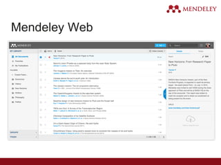 Mendeley Web
 