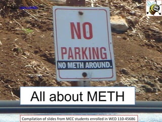 All about METH Compilation of slides from MCC students enrolled in WED 110-45686 Photo:  pescatello 