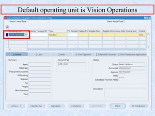 www.erpstuff.com 167
Default operating unit is Vision Operations
 