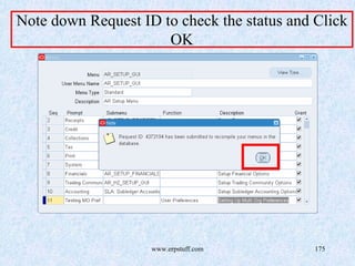 www.erpstuff.com 175
Note down Request ID to check the status and Click
OK
 