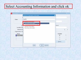 Select Accounting Information and click ok
 