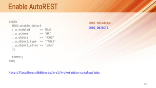ORDS - Oracle REST Data Services Slide 23