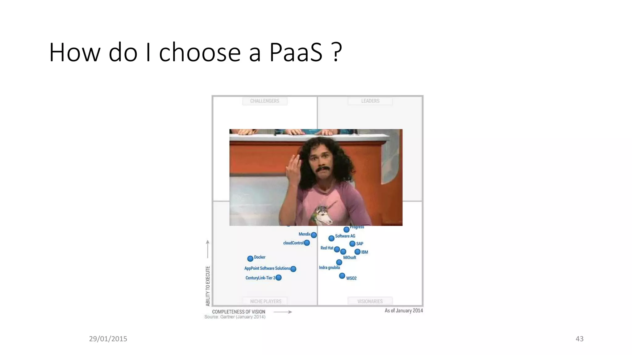 How do I choose a PaaS ?
29/01/2015 43
 