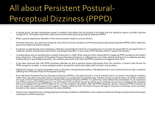 Persistent Postural Perceptual Dizziness Disability – QGMHTP