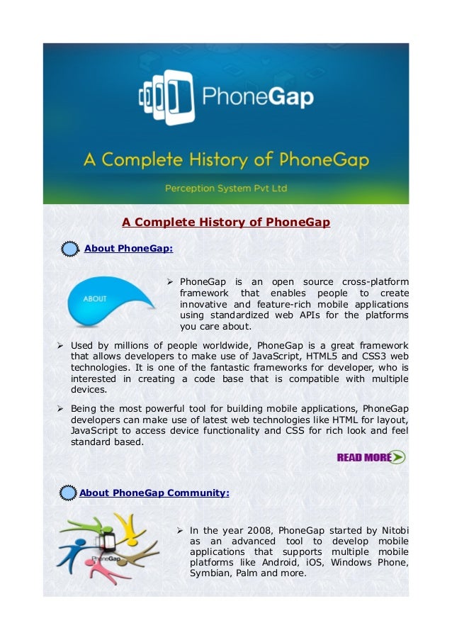 All about phoneGap framework