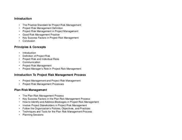comprehensive project risk management checklist and... All About PMI - RMP Certification | PPT