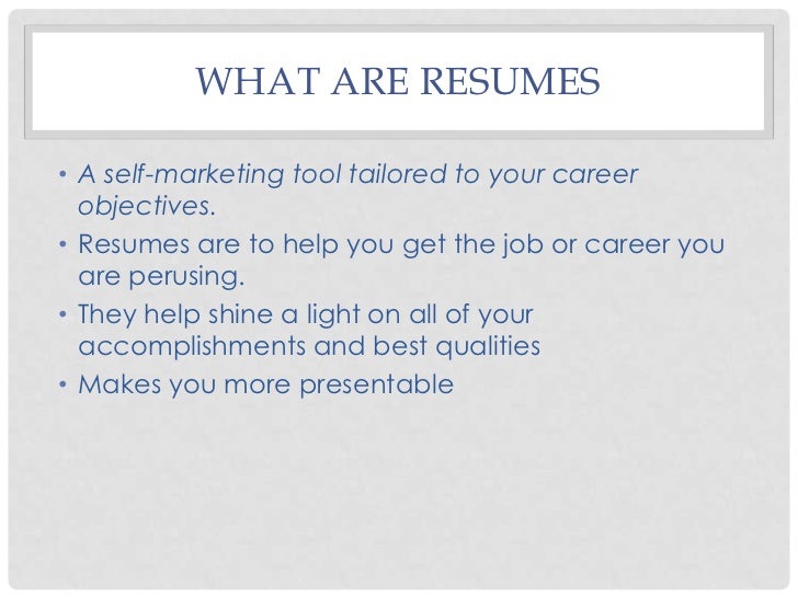 all about resumes