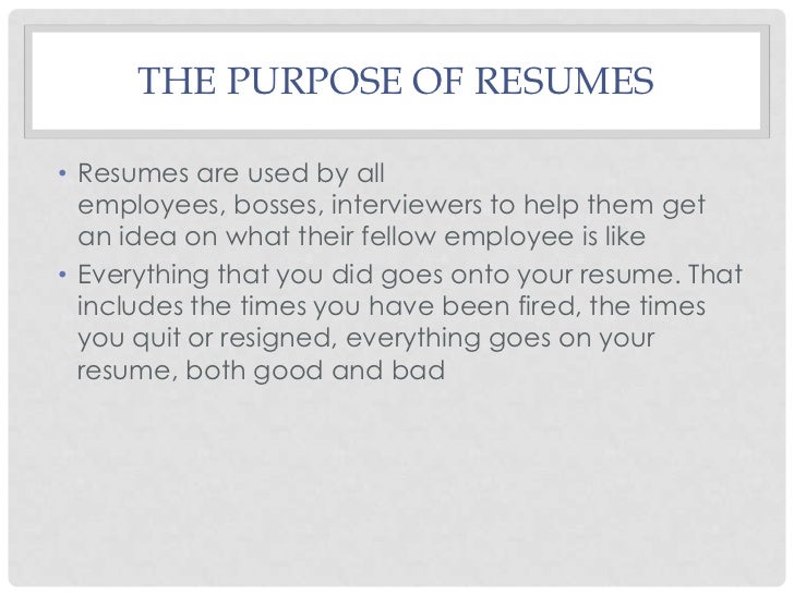 all about resumes