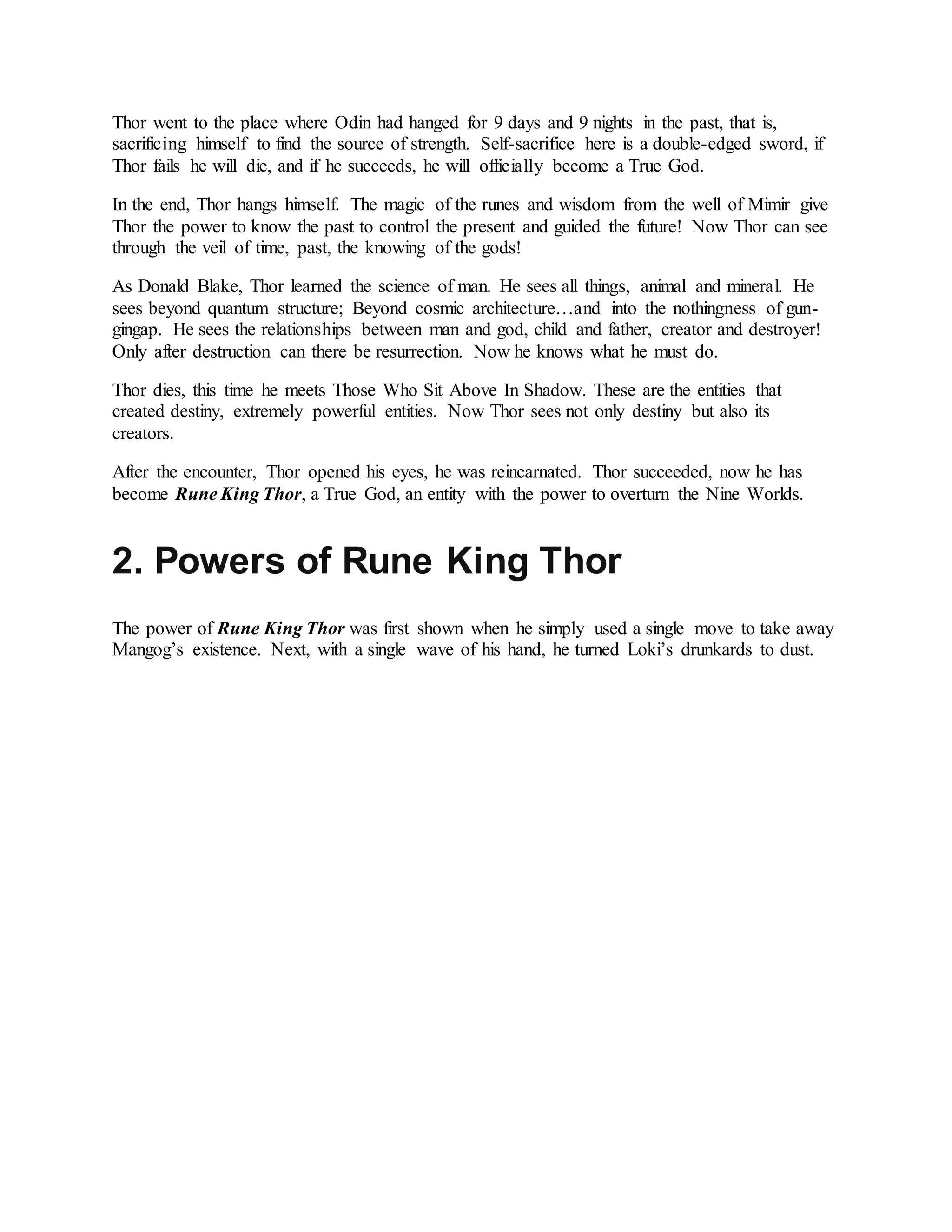 ALL ABOUT RUNE KING THOR | DOCX | Sikhism | Religion & Spirituality