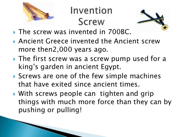 All about screws! ryan