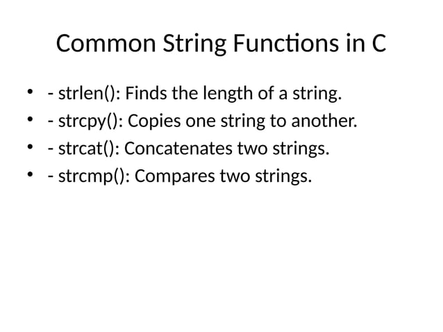 All_About_Strings_in_C_Programming.pptxn | PPT