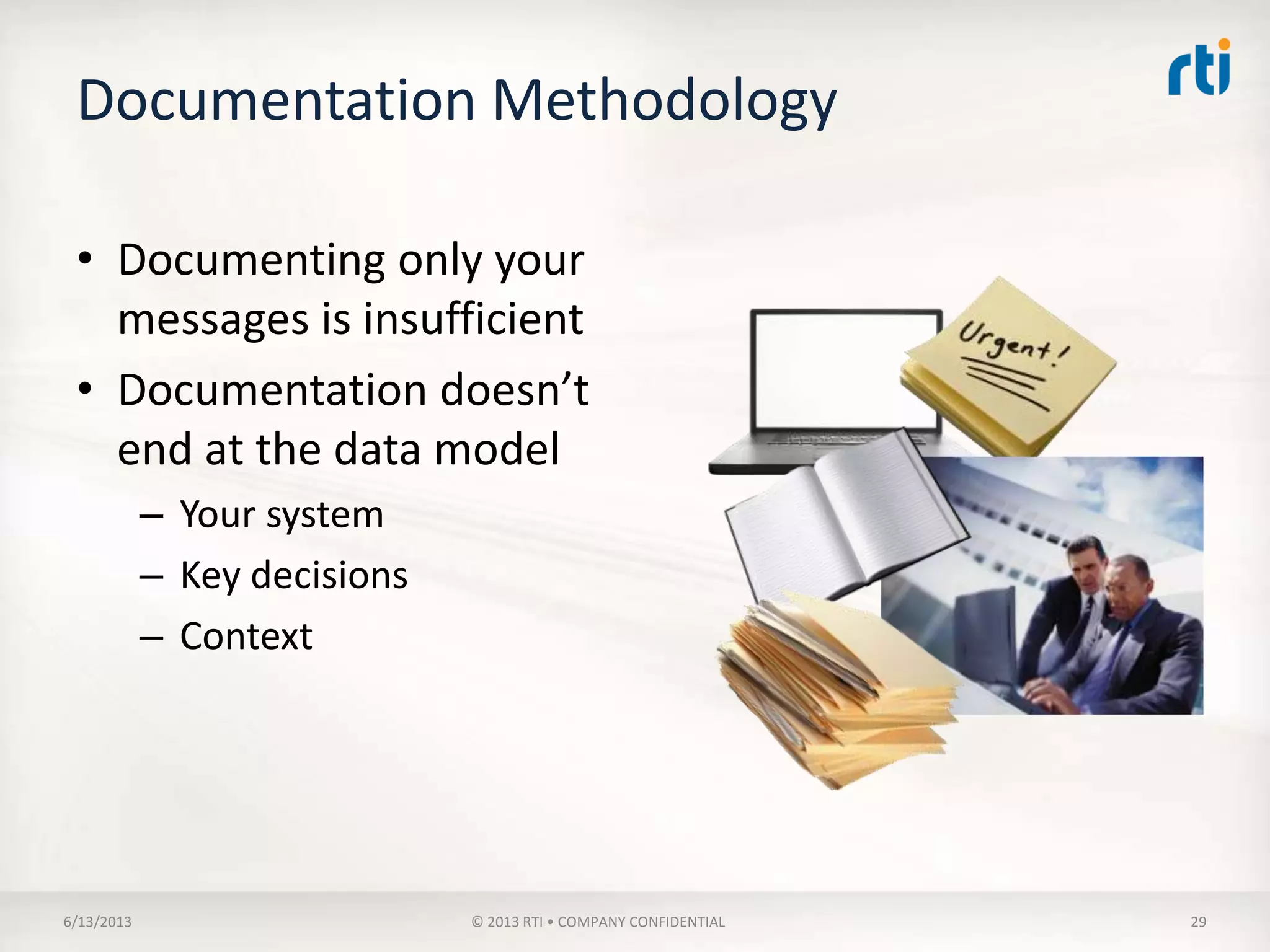 Putting the Pieces Together
Things to
Model from
System A
Data Model
Data Modeling Process
Structure
Behavior
Context
representation
A
representation
A
representation
[n]
per a
Rigorous and Formal
Approach
 