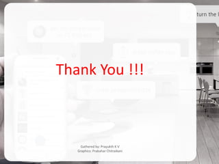 Thank You !!!
Gathered by: Prayukth K V
Graphics: Prabahar Chitraikani
 