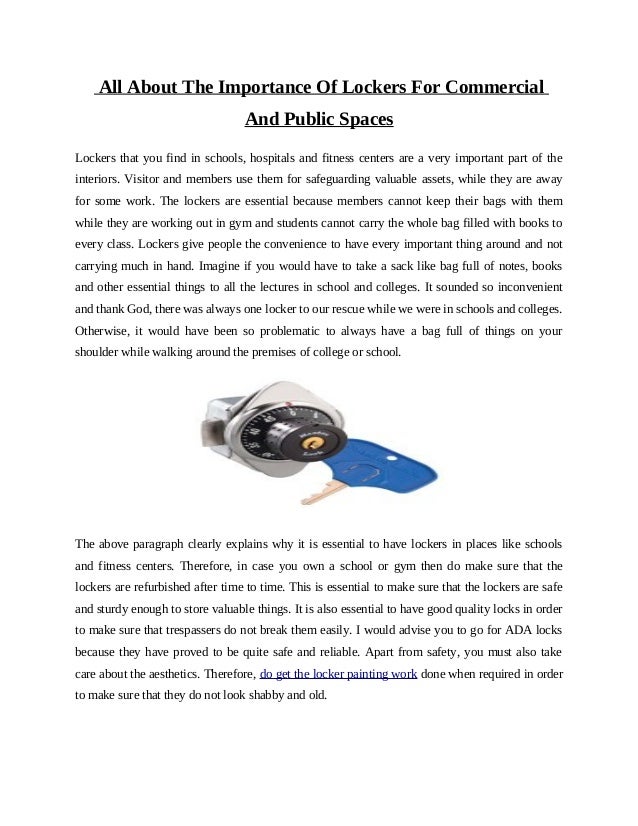 All about the importance of lockers for commercial and public spaces