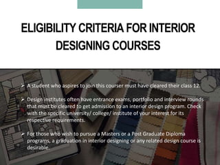 All about the interior Design Course | PPTX