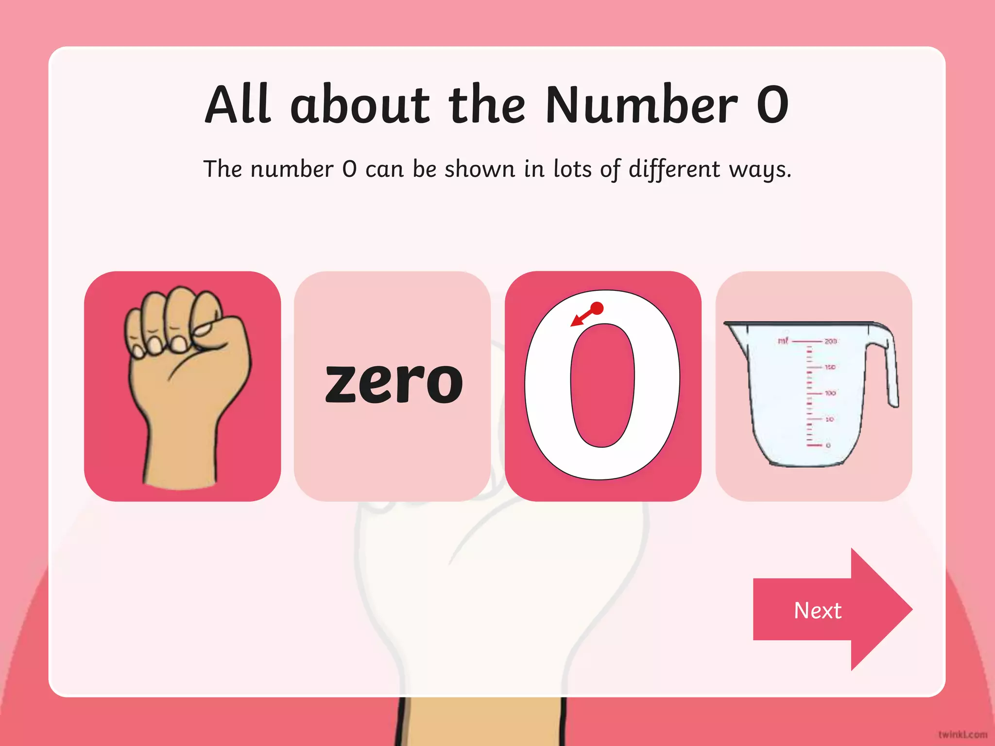 All about the Number 0
The number 0 can be shown in lots of different ways.
zero
Next
 