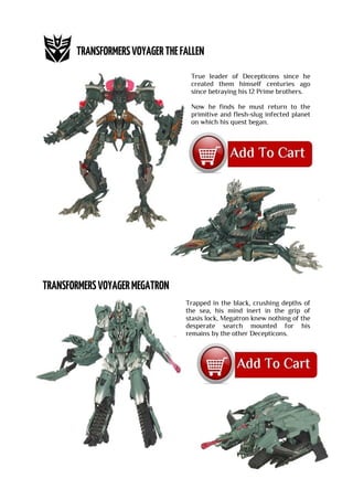 True leader of Decepticons since he
created them himself centuries ago
since betraying his 12 Prime brothers.
Now he finds he must return to the
primitive and flesh-slug infected planet
on which his quest began.
Trapped in the black, crushing depths of
the sea, his mind inert in the grip of
stasis lock, Megatron knew nothing of the
desperate search mounted for his
remains by the other Decepticons.
 