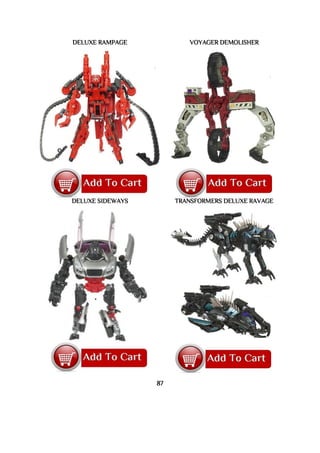 DELUXE RAMPAGE VOYAGER DEMOLISHER
DELUXE SIDEWAYS TRANSFORMERS DELUXE RAVAGE
87
 