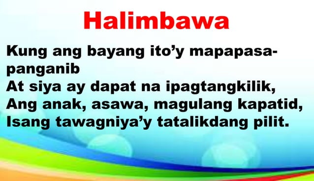 Ang Tula at ang mga Elemento Nito .ppt