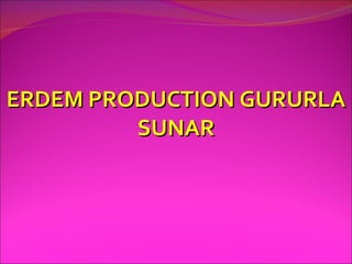 ERDEM PRODUCTION GURURLA SUNAR 