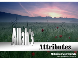 Allah’s Attributes   Allah’s Attributes




       19                   20
 