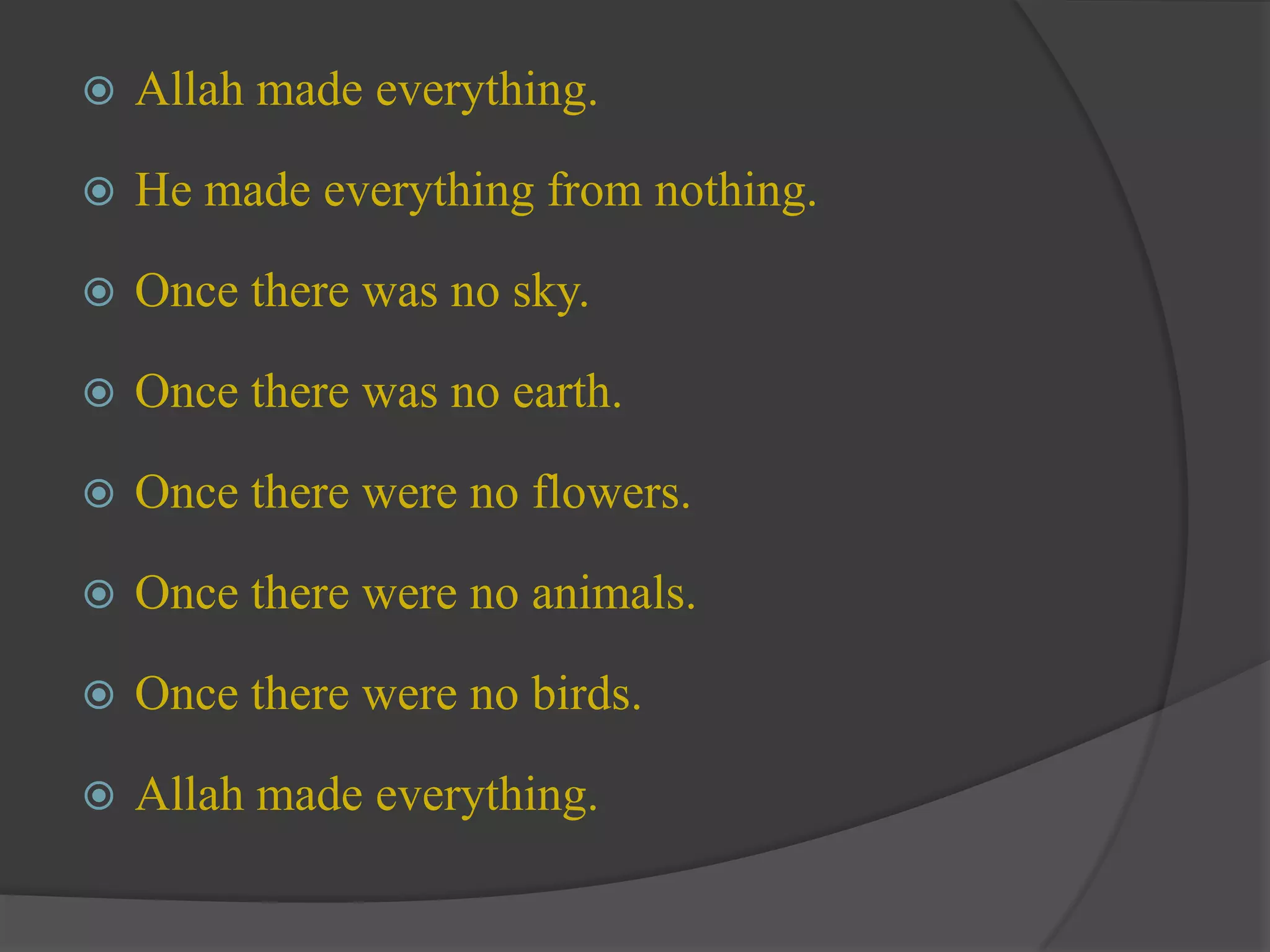 Allah Is Create Allah is the creator | PPTX