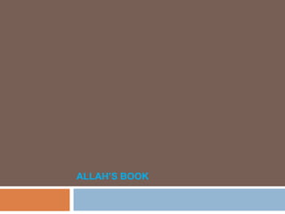 Allah’s book