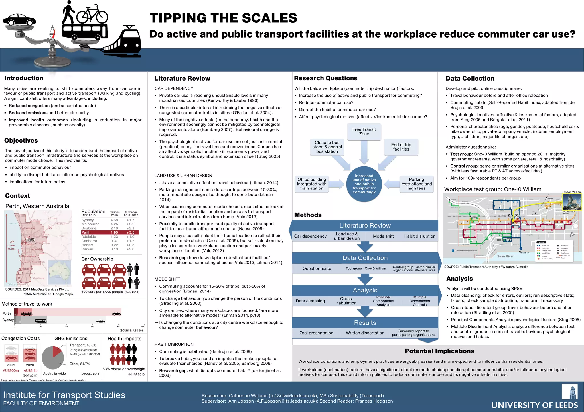 • Complex road network with 245,000 miles worth of road (DfT, 2012)
• 35 million vehicles on British roads in 2013 and that is a 1.5% increase
from 2012 (DfT, 2014)
• Roads don’t last forever, wear and tear, accidents means that there is a
need for increased investment to being maintained
• The maintenance of local authority managed roads is being reduced:
- 2009/10 £3.3 million
- 2010/11 £3.1 million
- 2011/12 £3.0 million (DfT, 2013)
• By 2020/21 £6 billion will have being invested to help repair and sustain
local roads (Great Britain & HM Treasury, 2013)
• Must use resources more efficiently, how is this decided? How should it
be decided
• Providing a service for the public, so ask the public what they think
• The customer satisfaction surveys involve 46 local authorities
• Cross comparison of two models, will be the same except with
the addition of customer satisfaction in one of them
• What determines the cost?
Cost= f(Type of treatment, time constraints, Customer Satisfaction,
availability of resources, traffic management, utilities)
• Estimate the significance, size and signs of the variables based
on the economic background
• Problems, which could be encountered: missing variables,
errors in variables larger data set needed, the independence of
the authorities
• To solve these problems appropriate tests will be taken
Disadvantages
• Only when habits are changed can there
be a true value
• Instruments for measuring customer
satisfaction not readily available
• Difficult to apply costs to a 5 point scale
(Abou-Zeid 2008)
• Personality and taste will affect the
results making it biased
• Not consistent when surveys are
repeated because there will be a different
range of income, age, gender,
employment
𝐻0 : Customer satisfaction plays a valid role
𝐻𝐴 : Customer satisfaction plays no significance
Abou-Zeid, M. Moshe B, and Michel B. 2008. Happiness and travel behavior modification. Proc. of the European Transport Conference.
Department for Transport. (2012). Road lengths in Great Britain: 2011.
Department for Transport. (2013). Road Conditions in England: 2012
Department for Transport. (2014). Vehicle Licensing Statistics: 2013.
Great Britain & HM Treasury. (2013). Investing in Britain’s future. Vol 8669. Stationary Office.
Highways Agency. (2014). Listening to our customers.
Olsson, L. Friman, M. Pareigis, J. Evardsson, B. (2012). Measuring service experience: Applying the satisfaction with travel scale in public transport. Journal of Retailing and Customers Satisfaftion. 19, pp. 413-418.
Charlotte Stead- 200386644
MA Transport Economics
Phill Wheat
• 𝐻0 : Customer satisfaction plays a valid role
- Fail to reject the null hypothesis,
- Customer satisfaction should be used
- How can it be improved?
• 𝐻𝐴 : Customer satisfaction plays no significance
- Can reject the null hypothesis
- What are the alternatives
• The problems encountered in the model
• How this model can be improved
Advantages
• Used to assess the non monetary
costs such as time, smoothness of the
journey, cleanliness (Olsson 2012)
• Surveys are used to assess how well
services are meeting expectations
• This is needed to influence
investment decisions
“Understanding the needs of our customers is an integral part of the
Agency’s operations. To help us achieve our vision we need help.”
(Highways Agency, 2014)
All roads needs maintenance
Highway Maintenance Strategy
 