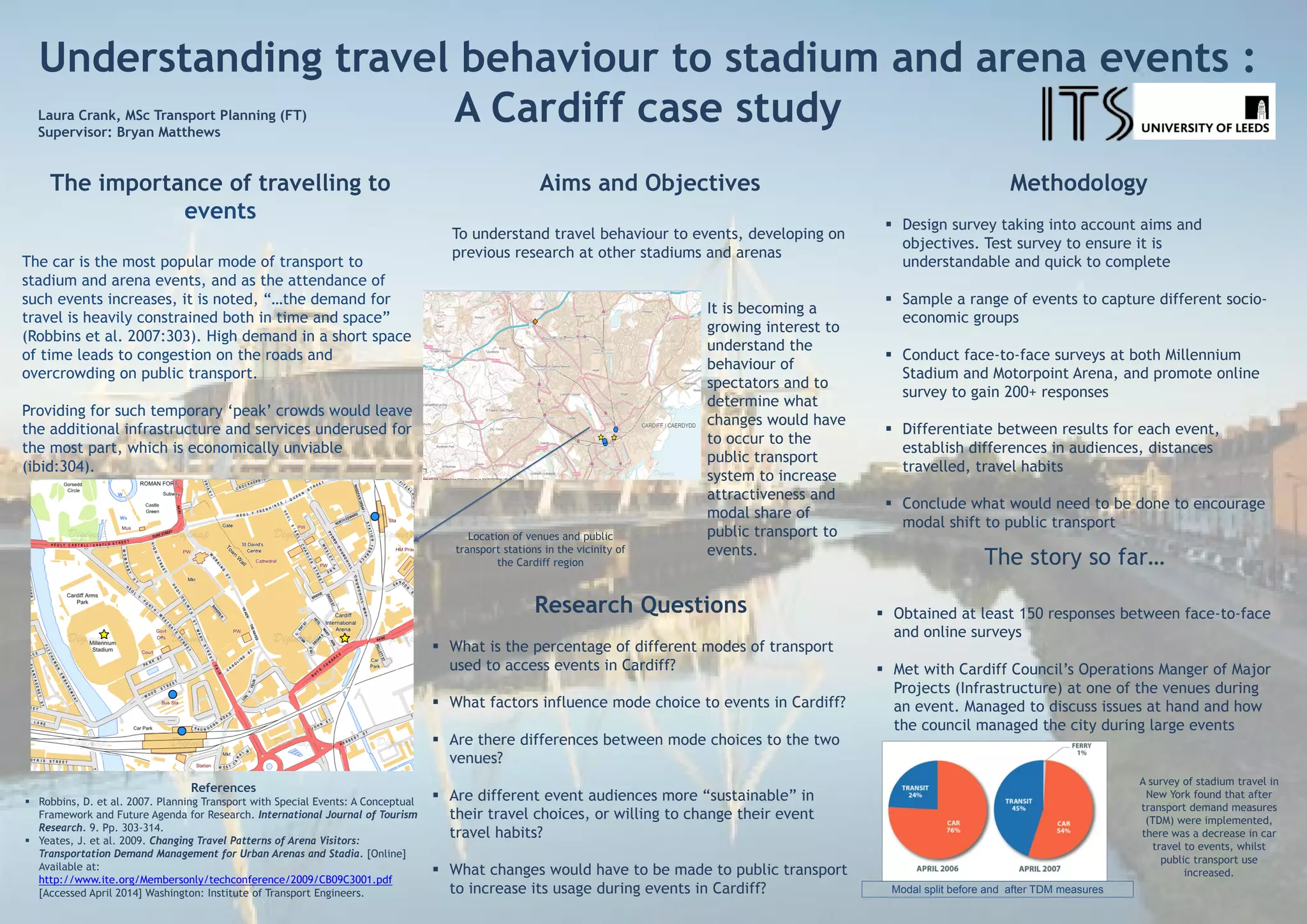 Pedestrian Safety for the Visually Impaired and Elderly:
Case Study: Leeds
Background
Aim
Scope
Pedestrians are often referred to as
vulnerable road users, borne out of the fact
that they comprise over 20% of those killed on
the roads(WHO, 2013).
The elderly and visually impaired pedestrians
are more vulnerable in this context as they
find it difficult to meander on the roadway as
other pedestrians do. They usually fear the
risk of being run over by vehicles coupled with
being endangered by other roadway hazards
like tripping to a fall on barriers like litter bins,
concrete and sign post. This results in low
level of confidence and hence suppressed
mobility.
This research aims at restoring confidence to the
visually impaired and elderly pedestrians on using
the roadway so they can get out more.
The survey method will be used where qualitative data will be
obtained from an in-depth face to face interview of 30 to 50
groups of visually impaired and elderly pedestrians using open
ended questions, which will reflect the recipients’ feelings
about their safety as pedestrians. Finally data will be analysed
using content analysis of descriptive and interpretative
measures where data will be sorted and classified into
similarities and differences, and finally summarised and
tabulated.
Methodology
The research is focused on the suppressed mobility of visually impaired and older
pedestrians within Leeds. it will seek to identify what makes them vulnerable, as well as
infrastructure and facilities available to encourage movement leading to their restored
confidence and enhanced safety.
Objectives
• To understand the extent to which the
visually impaired and the older people’s
mobility is suppressed, as compared with
the population as a whole.
• To establish whether there is a link between
suppressed mobility and the level of
confidence in using the pedestrian and built
environment; and if so, the nature of that
link.
• To explore possible ways of building
confidence amongst the visually impaired
and older people, leading to their enhanced
mobility.
By Jennifer Kuka Upuji
Student ID: 200749910
Supervisor: Mr Bryan Mathews
Implications
2 million people in the UK are living with sight
loss. These figures are expected to rise to over
2,250,000 in 2020 (Fight for Sight, 2014)
Zifotofsky et al,2009
http://Safetysigns-mn.com
Department for Transport,2013
Pedestrian Accidents- > 60yrs
Fhwa.dot.gov
www.bhatkallys.com
http://Clacksweb.org.uk
www.sensors/special_issues/vehicle-control
www.nei.nih.gov/eyedata/lowvision
http://srsc.org.sg
http://phillymotu.wordpress.com
 
