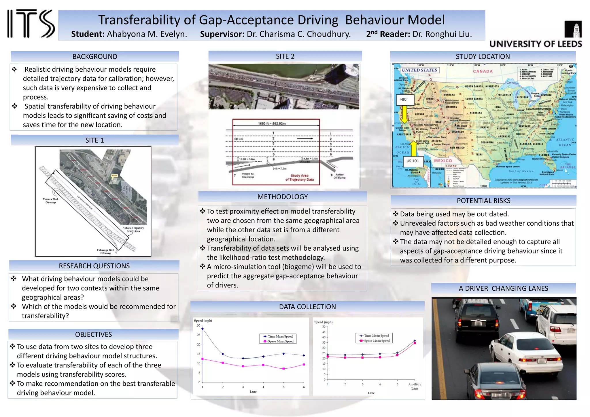 Understanding travel behaviour to stadium and arena events :
A Cardiff case studyLaura Crank, MSc Transport Planning (FT)
Supervisor: Bryan Matthews
The importance of travelling to
events
The car is the most popular mode of transport to
stadium and arena events, and as the attendance of
such events increases, it is noted, “…the demand for
travel is heavily constrained both in time and space”
(Robbins et al. 2007:303). High demand in a short space
of time leads to congestion on the roads and
overcrowding on public transport.
Providing for such temporary ‘peak’ crowds would leave
the additional infrastructure and services underused for
the most part, which is economically unviable
(ibid:304).
The story so far…
 Obtained at least 150 responses between face-to-face
and online surveys
 Met with Cardiff Council’s Operations Manger of Major
Projects (Infrastructure) at one of the venues during
an event. Managed to discuss issues at hand and how
the council managed the city during large events
Methodology
 Design survey taking into account aims and
objectives. Test survey to ensure it is
understandable and quick to complete
 Sample a range of events to capture different socio-
economic groups
 Conduct face-to-face surveys at both Millennium
Stadium and Motorpoint Arena, and promote online
survey to gain 200+ responses
 Differentiate between results for each event,
establish differences in audiences, distances
travelled, travel habits
 Conclude what would need to be done to encourage
modal shift to public transport
Aims and Objectives
To understand travel behaviour to events, developing on
previous research at other stadiums and arenas
It is becoming a
growing interest to
understand the
behaviour of
spectators and to
determine what
changes would have
to occur to the
public transport
system to increase
attractiveness and
modal share of
public transport to
events.
Research Questions
 What is the percentage of different modes of transport
used to access events in Cardiff?
 What factors influence mode choice to events in Cardiff?
 Are there differences between mode choices to the two
venues?
 Are different event audiences more “sustainable” in
their travel choices, or willing to change their event
travel habits?
 What changes would have to be made to public transport
to increase its usage during events in Cardiff?
References
 Robbins, D. et al. 2007. Planning Transport with Special Events: A Conceptual
Framework and Future Agenda for Research. International Journal of Tourism
Research. 9. Pp. 303-314.
 Yeates, J. et al. 2009. Changing Travel Patterns of Arena Visitors:
Transportation Demand Management for Urban Arenas and Stadia. [Online]
Available at:
http://www.ite.org/Membersonly/techconference/2009/CB09C3001.pdf
[Accessed April 2014] Washington: Institute of Transport Engineers. Modal split before and after TDM measures
Location of venues and public
transport stations in the vicinity of
the Cardiff region
A survey of stadium travel in
New York found that after
transport demand measures
(TDM) were implemented,
there was a decrease in car
travel to events, whilst
public transport use
increased.
 
