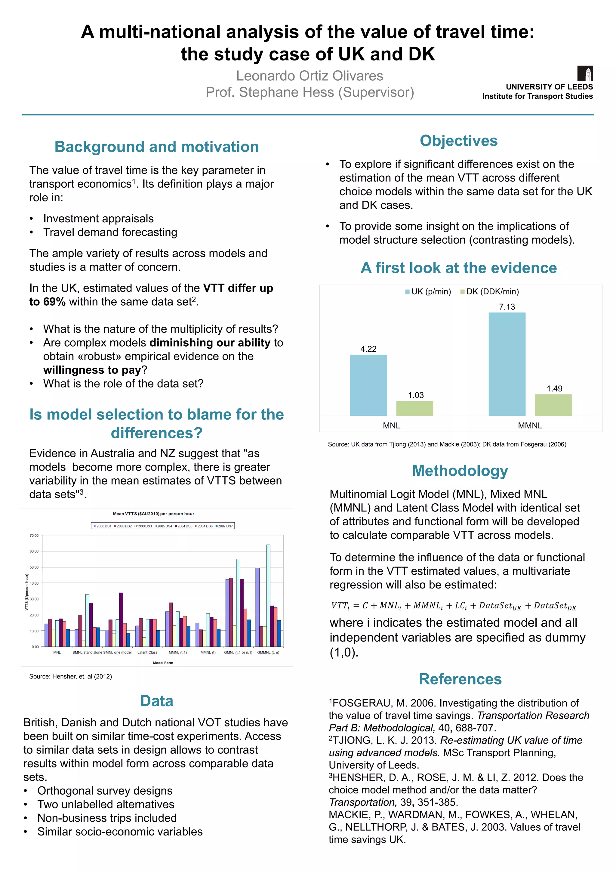 Block signalling
The concept of block signalling is simple.
The railway line is split into blocks of
varying lengths, controlled by a signal at
the entrance to each block. Once a train
is within a particular block, no other
train can enter the block until it is clear.
This was introduced as a safety
precaution in the late 1880’s and is still
used in places on the network today.
Moving block signalling
Much like block signalling, moving block
signalling uses the ideas of blocks as
well. The difference is that the blocks re
fixed to each individual train. The block
is the length of the train, plus the
distance that the train would need to
stop in case of emergency. This allows
trains to run a lot closer together in a
safe manner.
Premise
A hot topic today surrounding railways is
the issue of capacity. With demand for
rail services increasing the railways are
becoming busier. In terms of the
environment there is also call for freight
to be transported via railways instead of
roads and so this puts further strain on
the railway network. HS2 is a solution to
this increase in demand but since its
completion is 20 years away, there needs
to be a solution now. Moving block
signalling is one of those solutions and
this project will look at what sort of
capacity gain the railway could
experience by changing its approach to
signalling.
Modelling
Using the specifications from real
locomotives that are operating on the
East Coast Mainline, the length of each
block can be calculated. At stage one,
the new capacity can be calculated
under the assumption that all trains run
at the same speed. At stage two, the
varying speeds of trains, freight vs
passenger, can be taken into account
using duel lines to facilitate an optimal
solution for capacity.
Outcomes and Analysis
After the modelling stage is complete
there will be an optimal solution in
terms of the maximum capacity of
railways. This will be reviewed in terms
of the modal shift of freight and the
environmental benefit as well as the
passenger rail demand benefit. The
trade offs will also be reviewed to see if
there are any negative effects of moving
block signalling.
 