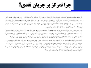 ‫ﻧﻘﺪي؟‬ ‫ﺟﺮﯾﺎن‬ ‫ﺑﺮ‬ ‫ﺗﻤﺮﮐﺰ‬ ‫ﭼﺮا‬
‫اﮔﺮ‬
‫ﺳﻬﺎم‬
‫ﺑﻪ‬
‫ﻗﯿﻤﺖ‬
‫ﻋﺎدﻻﻧﻪ‬
‫ﮐﺎرﺷﻨﺎﺳﯽ‬
،‫ﺷﻮد‬
‫ﺗﻮان‬‫ﻣﯽ‬
‫ارزش‬
‫ﻫﺎي‬
‫ﺗﺎرﯾﺨﯽ‬
‫ر...
