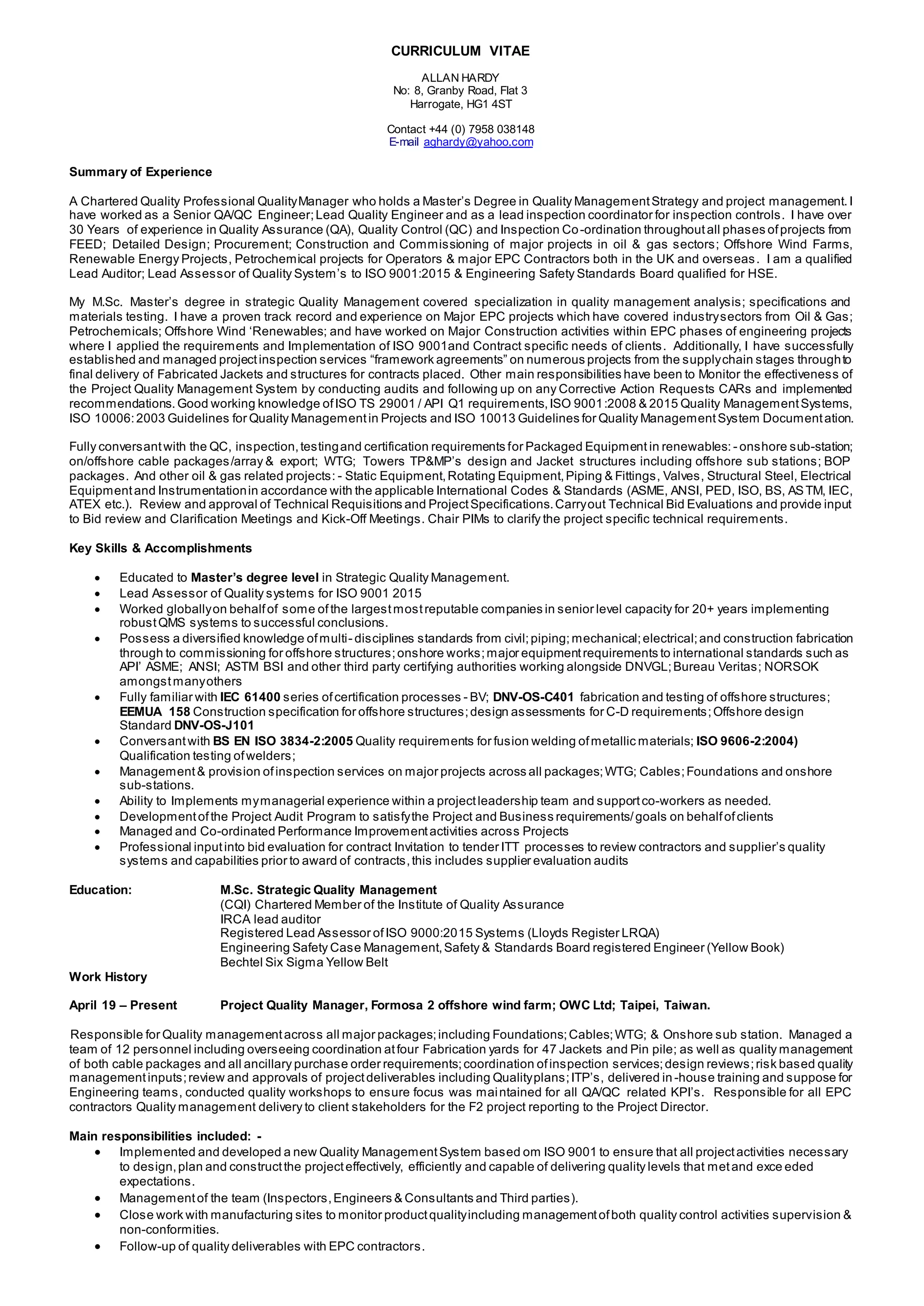 Allan g hardy cv feb 2020_master | PDF