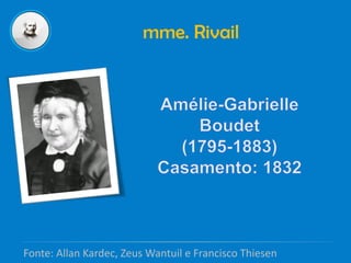 mme. Rivail
Fonte: Allan Kardec, Zeus Wantuil e Francisco Thiesen
 
