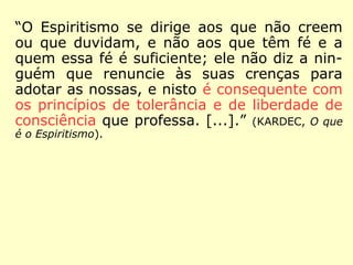 “[…] Quem está apto para receber ou trans-
mitir as comunicações dos Espíritos é, por
isso mesmo, médium, qualquer que seja o
modo empregado ou o grau de desenvolvi-
mento da faculdade, desde a simples influên-
cia oculta até a produção dos mais insólitos
fenômenos. Todavia, em seu uso ordinário,
essa palavra tem uma acepção mais restrita,
e se diz, geralmente, de pessoas dotadas de
um poder mediúnico muito grande, seja para
produzir efeitos físicos, seja para transmitir o
pensamento dos Espíritos pela escrita ou
pela palavra.” (KARDEC, Revista Espírita 1859)
 