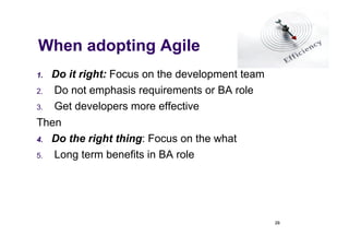 The BA role in Agile Development | PDF