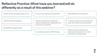Mentimeter Question 3:
What have you learned or will do differently?
 