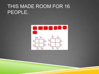 This made room for 16 people.  