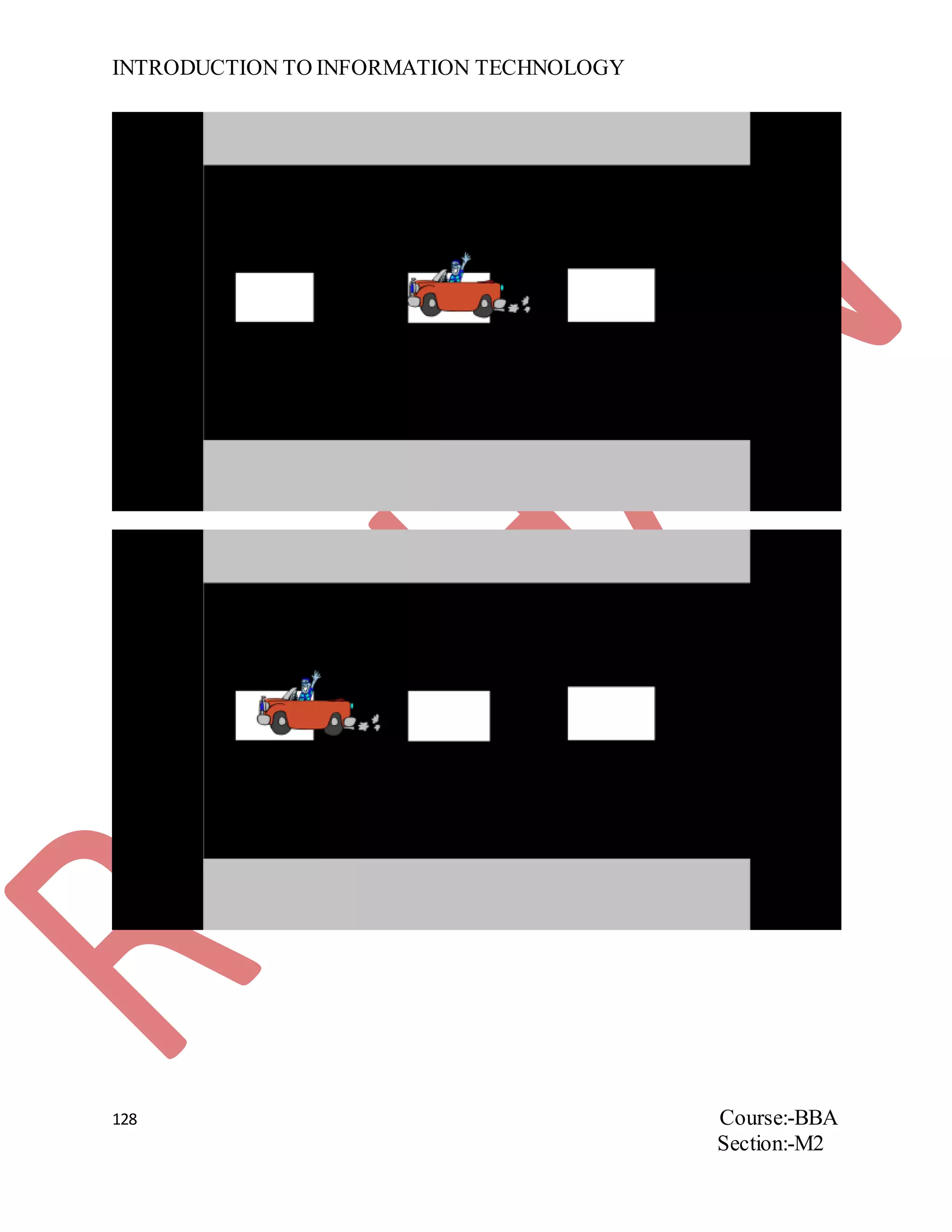 INTRODUCTION TO INFORMATION TECHNOLOGY
128 Course:-BBA
Section:-M2
 