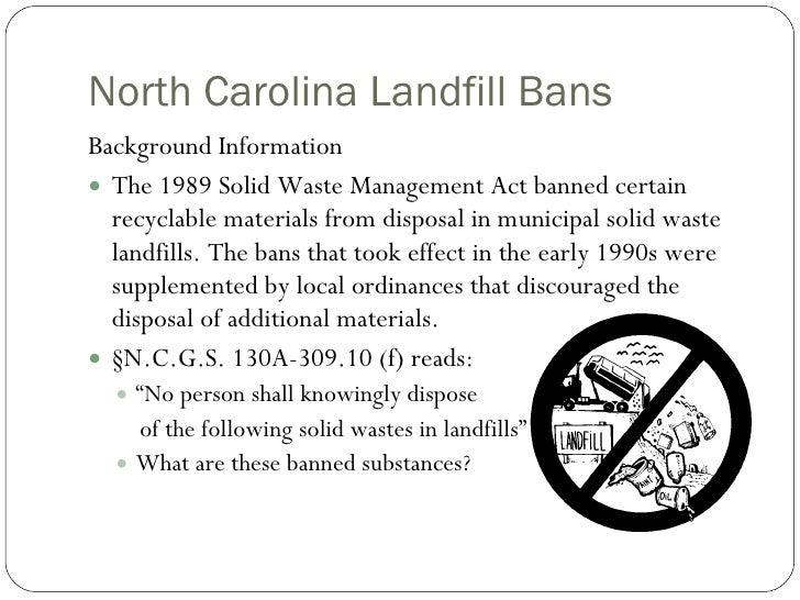 NC Landfill Bans