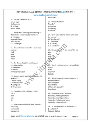 All bcs english questions solution [www.itmona.com] | PDF