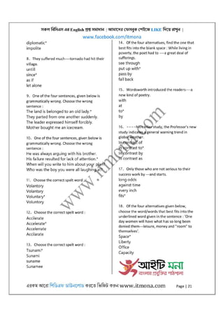 All bcs english questions solution [www.itmona.com] | PDF