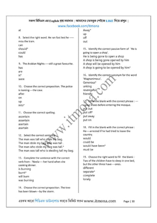 All bcs english questions solution [www.itmona.com] | PDF