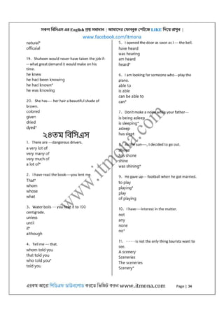 All bcs english questions solution [www.itmona.com] | PDF