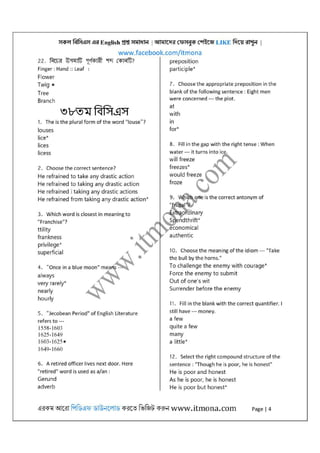 All bcs english questions solution [www.itmona.com] | PDF