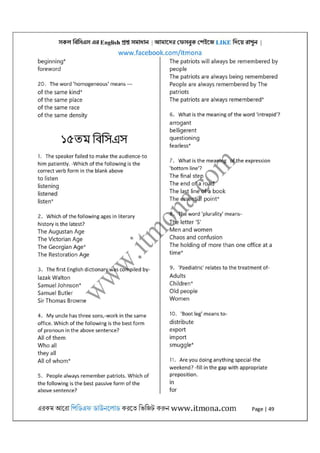 All bcs english questions solution [www.itmona.com] | PDF