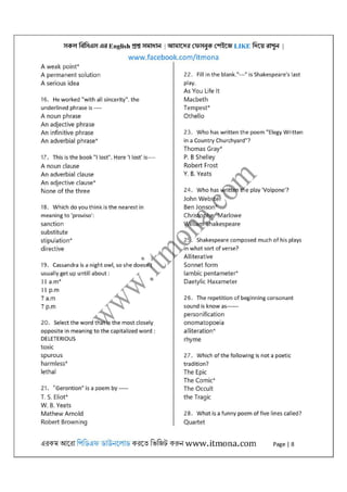 All bcs english questions solution [www.itmona.com] | PDF
