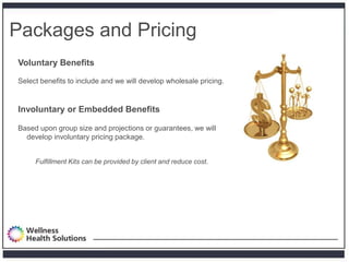 Packages and Pricing
Voluntary Benefits

Select benefits to include and we will develop wholesale pricing.


Involuntary o...
