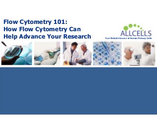 Your Reliable Source of Human Primary Cells
Flow Cytometry 101:
How Flow Cytometry Can
Help Advance Your Research
 